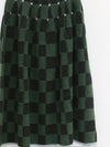 YANYAN KNITS Fall/Winter 2025: Wool plaid cropped sweater / mid-length skirt YYK-YYW25-1422-GW (Skirt: YYW25-2021)